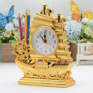 Retro Sailing Đồng Hồ Báo Thức Sinh Viên Bút Báo Thức Hộ Gia Đình Phòng Ngủ Đồng Hồ Bàn Để Bàn Đồ Trang Trí Nhỏ Trẻ Em Quà Tặng Sinh Nhật