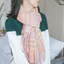 Khăn Nút Nữ Phù Hợp Với Kẻ Sọc Giả Cashmere Tua Rua Mở Rộng Ấm Áp Điều Hòa Khăn Choàng Lớn Bên Ngoài Trận Đấu 6.21