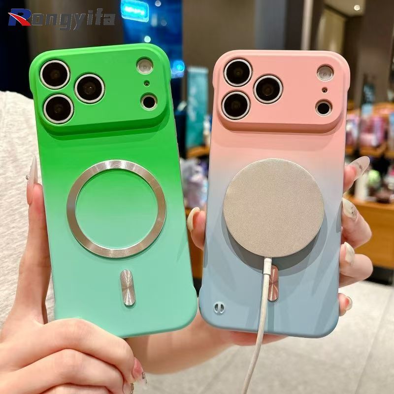 Ốp Điện Thoại Từ Tính Không Khung Cho Huawei Nova 12 11 10 Honor 300 200 100 90 Pro Magic 7 6 5 Pro 5G 4G Vỏ Dễ Thương Chuyển Đổi Đơn Giản Tản Nhiệt Vỏ Sạc Không Dây Cứng