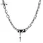 LUImo Punk Zircon Chữ Thập Ngôi Sao Mặt Dây Chuyền Nelace Cho Nữ Vintage Hàn Quốc Thoáng Mát Dây Thép Titan Choker Xu Hướng Trang Sức SBS