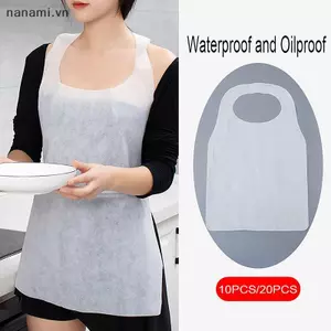 10 Tạp Dề Dùng Một Lần Cho Lẩu Chống Dầu Chống Bẩn Tạp Dề Người Lớn Làm Sạch Di Động Nấu Ăn Không Dệt Chống Thấm Nước [VN]