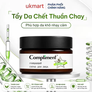 Tẩy Tế Bào Chết Thuần Chay Compliment Sạch Mặt, Sáng Mịn & Làm Dịu - Lành Tính Không Khô Da 100ml