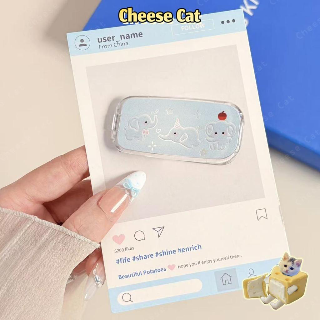 Ốp lưng điện thoại gương voi màu xanh cho iPhone 17 16 15 14 Plus 13 12 11 Pro Max XR Xs Max 7 Plus