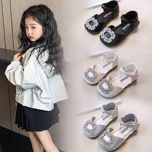 Giày bé gái đi học cách Hàn Quốc đế mềm chống trượt dễ đeo lấp lánh quai dán Giày đi chơi du lịch