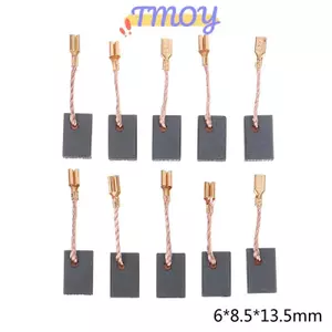 TMOY 10 Chiếc Than Chì Động Cơ Đồng Carbon Bộ Bàn Chải Cho Máy Xay Góc 6 * 8.5 * 13.5mm TMOY