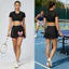 2026 Thể Thao Mới Tích Hợp Váy Tennis Huấn Luyện Ngoài Trời Chống Ánh Sáng Váy Bóng Chuyền Bóng Bàn Chia Váy Quần