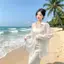 Áo sơ mi chống nắng phong cách quốc gia đi biển mùa hè mỏng mới phong cách Trung Quốc Áo len Cardigan dài tay dáng rộng voan