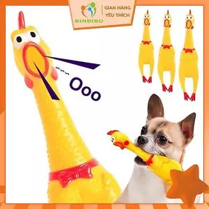 Gà La Hét Đồ chơi Gà Bóp Kêu A Lử đủ size To bé vừa - Binbibo