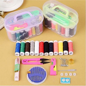 Hộp Kim Chỉ Đa Năng Loại Lớn – Bộ Dụng Cụ May Vá Gia Đình Đầy Đủ Kéo, Kim, Chỉ, Thước Dây