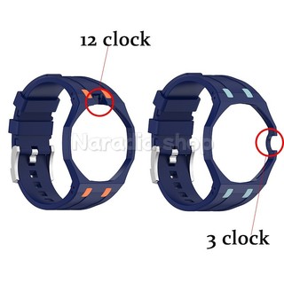 Dây đeo đồng hồ silicon 2 trong 1 + Vỏ Bioceramic Royal Pop Dây đeo đồng hồ cao su có thể bảo vệ Nam Nữ Đồng hồ đeo tay thay thế