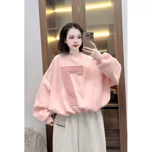 Áo nỉ sweater cổ tròn dài tay mùa đông kiểu dáng đẹp với họa tiết-TRÀ SỮA dễ thương