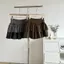 Milyfashion Khâu Hoa Kẻ Sọc Bánh Lông Tơ Váy Ngắn Eo Cao Giảm Tuổi Váy Hai Lớp Mùa Hè Phong Cách Mới Y2K QS6R