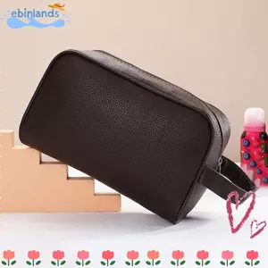 Túi trang điểm nam EBINLANDS, Túi đựng mỹ phẩm da PU di động, Túi đựng mỹ phẩm du lịch Túi đựng đồ vệ sinh có dây kéo Túi đựng đồ trang điểm