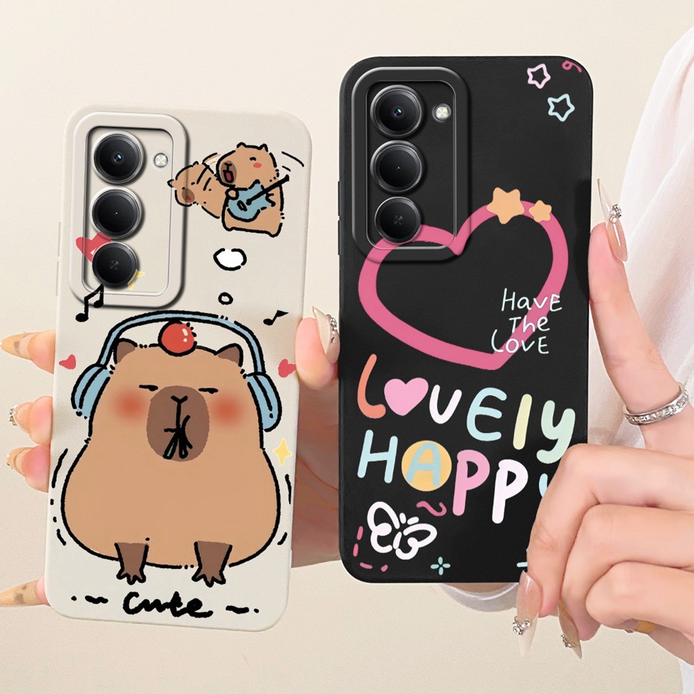 Dành Cho Redmi 15 4G Vỏ Mèo Dễ Thương Thời Trang Sang Trọng Tình Yêu Ngộ nghĩnh Sơn Vỏ Silicon Chống Sốc 25062RN2DA 24129PN74G 25062RN2DE