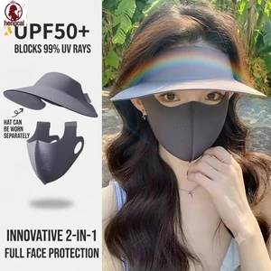 Bộ mặt nạ và mũ toàn mặt chống tia cực tím mùa hè UPF50 + dành cho nữ – Chống nắng ngoài trời