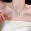 AqToCna Thời Trang Thanh Lịch Bướm sel Mặt Dây Chuyền Nelace Cho Nữ Cô Gái Ánh Sáng Sang Trọng Tinh Tế Xương Đòn Dây Chuyền Phụ Kiện Quà Tặng AqToCna