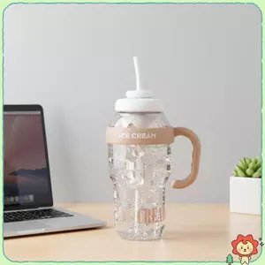 Bình Nước Nhựa Trẻ Em 1300ML Cốc Dễ Thương Dung Tích Lớn Có Ống Hút Cho Trường Du Lịch Thể Thao