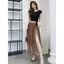 Váy nửa chiều dài in họa tiết da báo mùa hè dành cho nữ nhiều lớp Váy xẻ tà cao không đều Niche Váy ôm hông gợi cảm