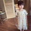 ✿ Bé Gái Hàn Quốc Nhiều Màu Sắc Bướm Ren Cổ Vuông Đầm Công Chúa Puff Tay Áo Trẻ Em Tiệc Mùa Hè Áo