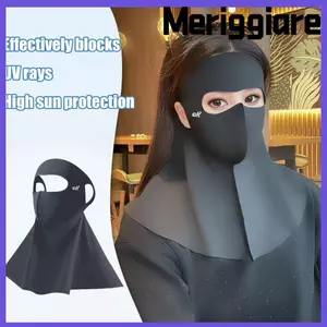 Chống Nắng MERIGGIARE, Khăn Full Face UPF50 + Chống Tia UV, Tấm Che Nắng Thời Trang Chống Bụi Mặt Mùa Hè