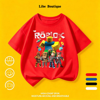COD✅(Hồ Chí Minh) Áo thun trắng cotton in nhân vật game Roblox, size 9-65kg, vải thoáng mát thấm mồ hôi
