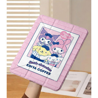 Ốp Lưng Sanrio cho iPad A16 Air4/5/6/7/8 Pro 11 12.9 Y-fold kuromi Hoạt Hình Cho iPad Gen 12 11 10 9 8 7 6 5 M4 M5 air3