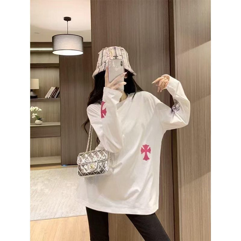 Milyfashion Áo Thun Dài Tay Cao Cấp In Chữ Thập, Phù Hợp Nữ NI5L