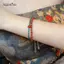 AqToCna Retro Tinh Tế Đỏ Xanh Tương Phản Nhiều Màu Sắc Đính Hạt Nelace Dành Cho Nữ Bé Gái Ánh Sáng Sang Trọng Vòng Tay Phụ Kiện Trang Sức Quà Tặng AqToCna