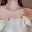 PNPIA- Hoa Hồng Ngọc Trai Hạt Nelace Bộ Pháp Niche Nữ Thanh Lịch Trang Sức Ánh Sáng Sang Trọng Đính Hạt Choker Cho Trường Prom