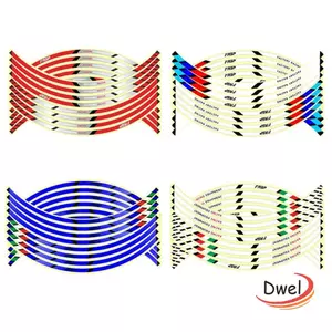 DWEL Xe Máy Bánh Xe Dán Đa Năng Phụ Kiện Xe Máy 17 "18" Tự Động Đề Can Xe Đạp Đề Can Bánh Xe Ô Tô Dán