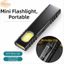 Đèn pin nhẹ mạnh NKSFX, Thiết kế kẹp bút Mini Đèn pin COB, Đế từ tính di động Ánh sáng phẳng Chiếu sáng ngoài trời