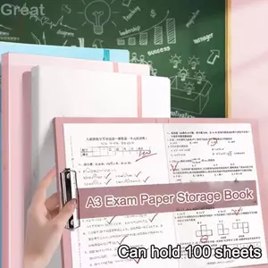 Kẹp lưu trữ giấy thi GREAT, Dây đeo đa chức năng Desig A3 Thư mục tập tin, Tổ chức phân loại chống nước Văn phòng trường học