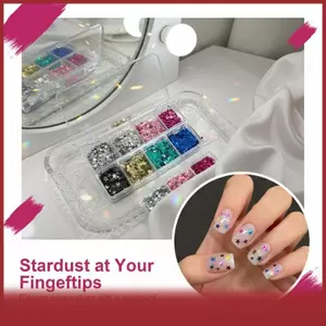 Cod Đầy Màu Sắc Sao Sequin Nail Art Long Lanh Tự Làm Phụ Kiện Làm Móng Tay