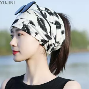 Mũ Baotou YUJINI, Khăn trùm đầu mềm chống nắng, Mũ lụa băng thoáng khí thời trang dành cho nữ