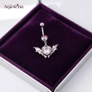 AqToCna Không Xuyên Bụng Nút Kẹp Không Xuyên Rốn Nhẫn Đơn Giản Mặc Trang Sức Cơ Thể Cho Bé Gái Lý Tưởng Cho Các Bữa Tiệc Và Sử Dụng Thường Ngày AqToCna