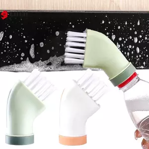 Bàn chải làm sạch sáng tạo có thể kết nối với bình nước khoáng Khô ướt Bàn chải làm sạch công dụng kép Bàn chải khoảng cách gia đình VN