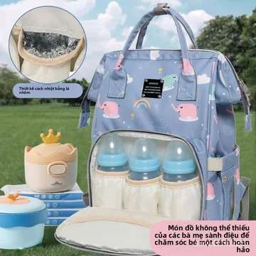 Balo bỉm sữa phong cách Nhật Bản 2026, sức chứa lớn thiết kế nhẹ, đa năng tiện lợi cho mẹ bỉm sữa bền