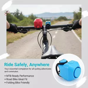 < WHPHous-t > Sừng xe đạp điện siêu lớn 130dB 5 chế độ âm thanh Chuông điện tử đầy màu sắc để sửa đổi xe đạp Đẹp