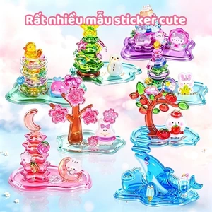 Sticker Hình Dán 3D DIY Handmade Xếp Chồng Đồ Dễ Thương Trang Trí Cho Giáo Cụ