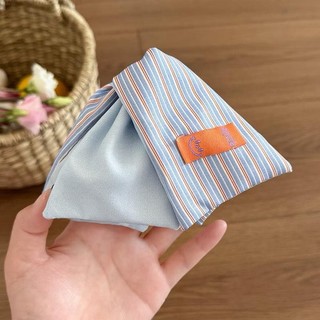 Kẹp tóc tam giác Hàn Quốc pastel nhiều màu – Kẹp gấp gọn vải caro, kẻ sọc vintage dễ thương