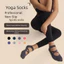 Tất Pilates BORAGETE, Tất tập Yoga Cotton co giãn, Tất ống giữa ống thoáng khí chống trượt thông thường dành cho nữ