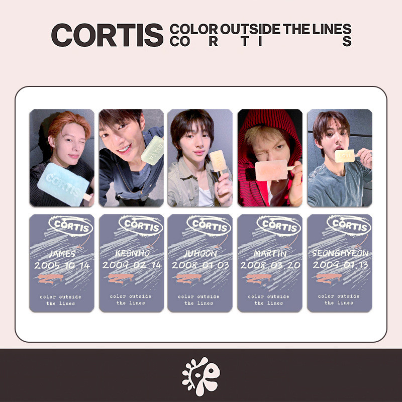 HK1 5 Cái / bộ CORTIS LOMO Card Album Mini MÀU NGOÀI CÁC DÒNG Bưu Thiếp Bộ Sưu Tập MARTIN Ngoại Vi KH1