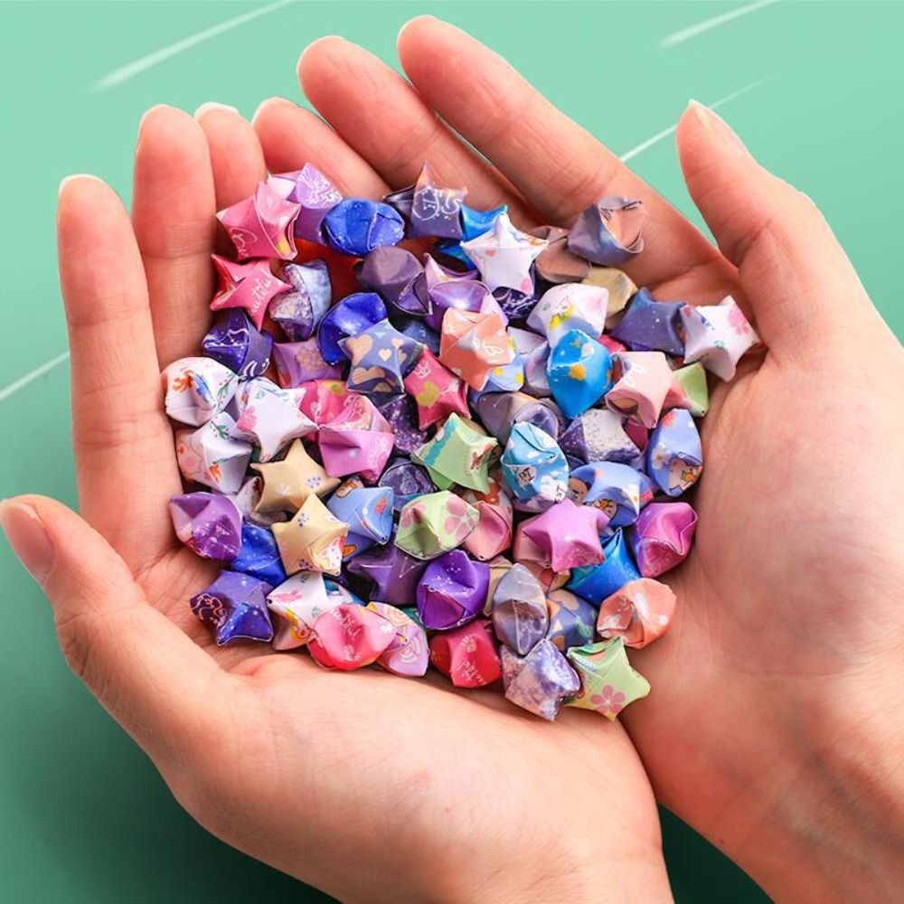 SEYAWSON 210 Chiếc Dải Giấy Gấp, Giấy Nghệ Thuật Thủ Công DIY Handmade Ngôi Sao Origami, Giấy Màu Gradient Dạ Quang Chất Lượng Cao Gấp Trang Trí Nhà Cửa