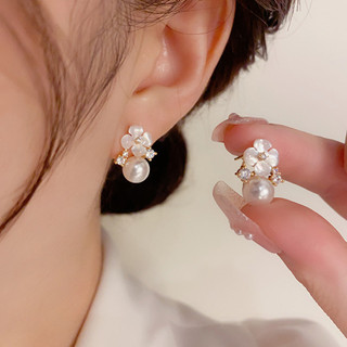 Bông Tai Hoa Ngọc Trai Phong Cách Mori Sweet Tua Rua - Thời Trang Cao Cấp