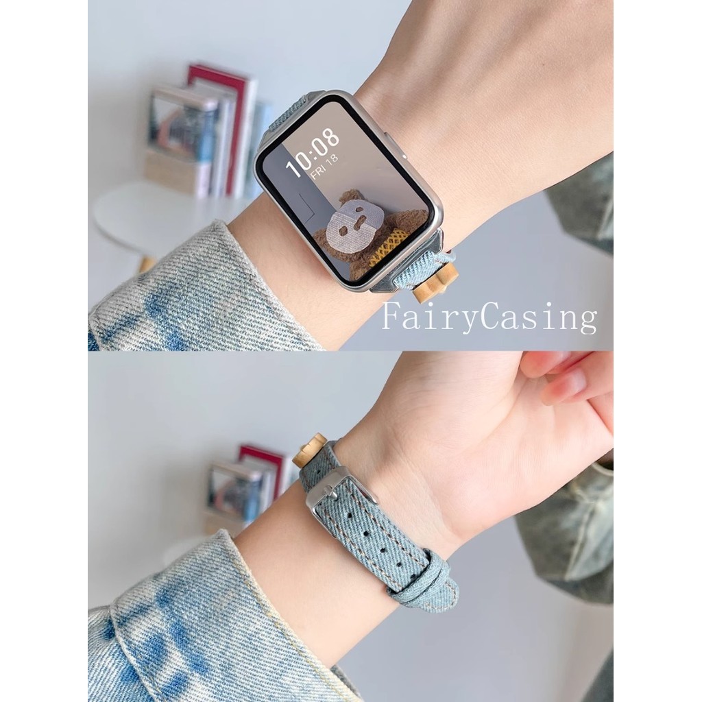 Dây Đeo Denim Cho Xiao Mi Band 10 Pro 9Pro Dây Đeo Tay Cho Mi Band 8 Pro Cowboy Watchband Cho Redmi Watch 5 4 Accessorie