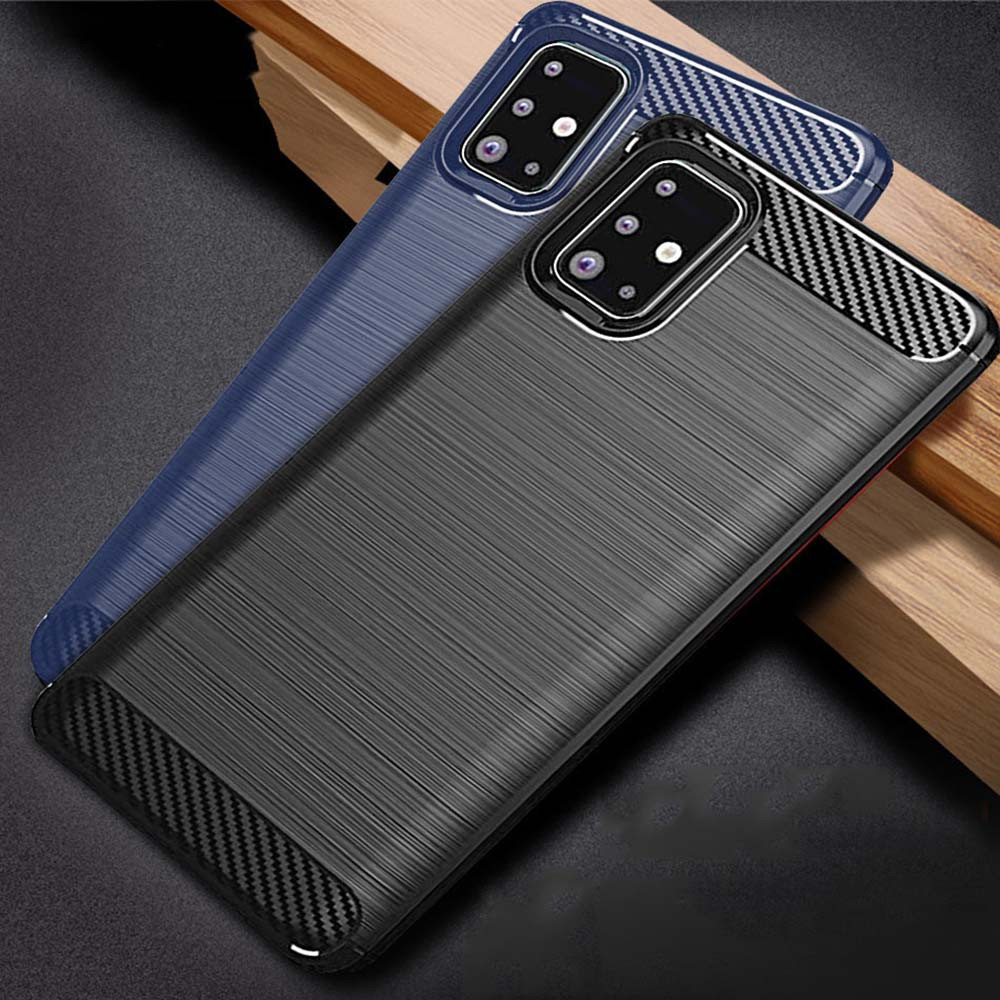 TPU Dễ Thương Cho Samsung Galaxy J7Pro J4Pus J6 J8 2018 J4Core Note 8 9 10 10Plus 20 20Ultra Chống Sốc Siêu Mỏng Silicon Mềm Sợi Carbon Mờ Ốp Lưng