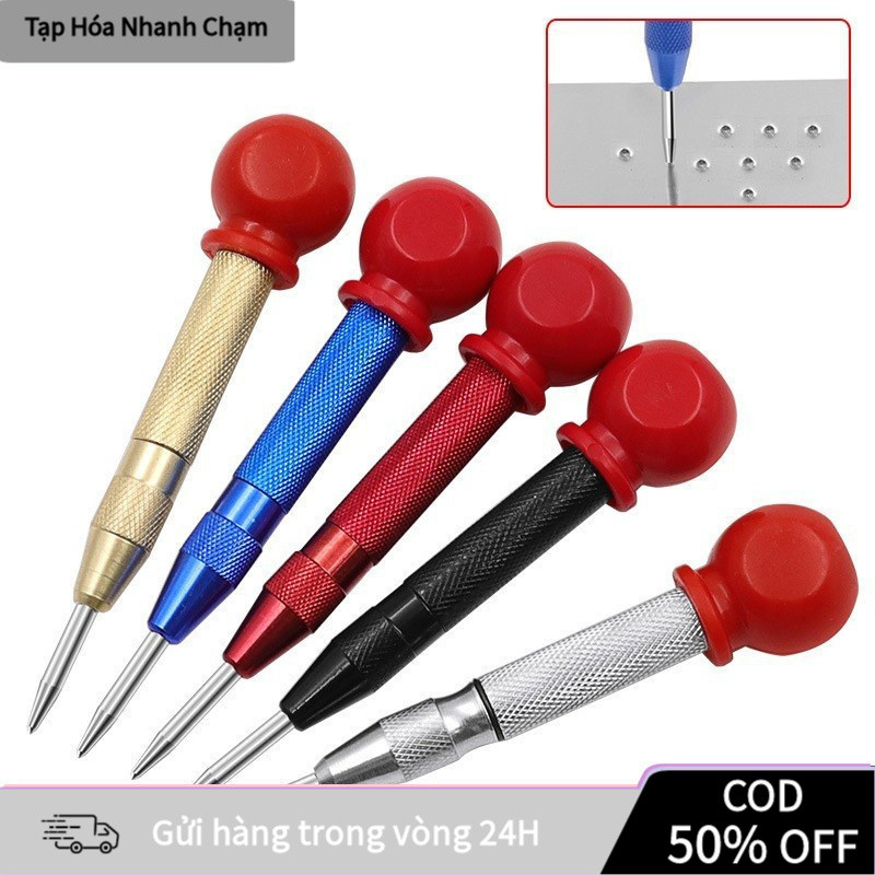 [COD] Dụng Cụ Đục Lấy Dấu Tự Động Bung Tu – Có Nắp Chụp, Dùng Định Vị Lỗ Khoan Gỗ Sắt Chuẩn Xác