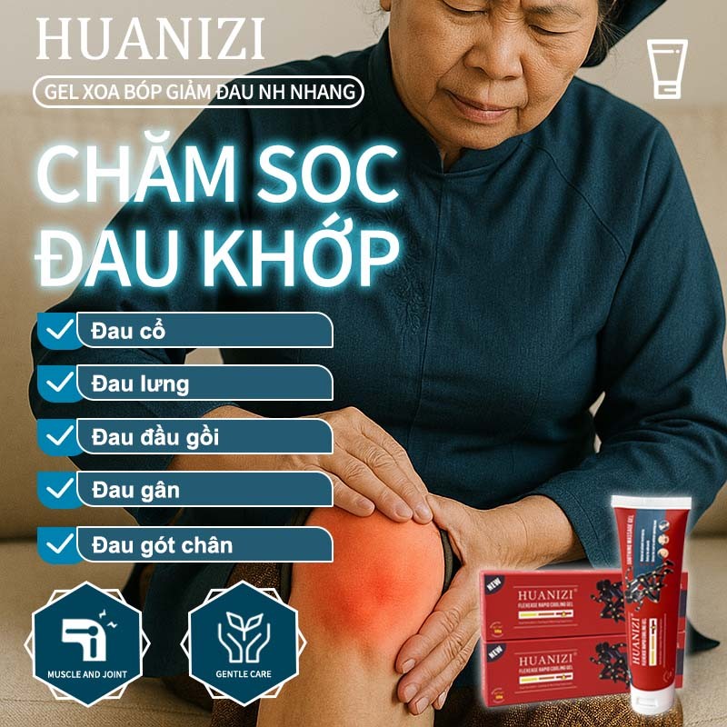 Kem massage giảm đau khớp HUANIZI, kem làm dịu cơ nhanh, thích hợp cho việc phục hồi đầu gối, thắt lưng, cổ, tay và chân