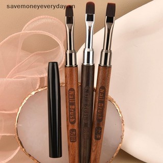 [savemoneyeveryday] Bàn chải lót móng tay Tay cầm bằng gỗ Bàn chải vẽ tranh hoa chống trượt kiểu Pháp DIY Chi tiết tinh xảo Dụng cụ làm móng tay [vn]