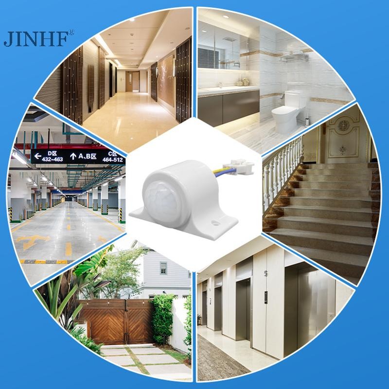 JINHF PIR Cảm Biến Công Tắc Phát Hiện Chuyển Động IR Hồng Ngoại Cảm Ứng Đèn Switch 220V 110V Cho Đèn LED Huỳnh Quang Downlight HOT